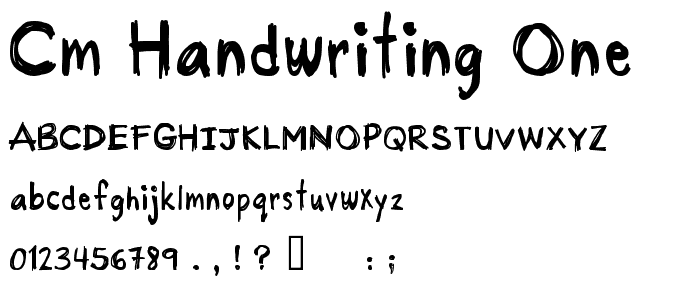 CM Handwriting One font